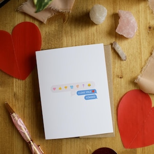 PETIT je t'aime xoxo / / carte de voeux 4 x 5 / carte de voeux vierge / carte de la Saint-Valentin / jolie carte / cadeau de la Saint-Valentin / carte d'amour