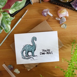 Vous êtes Dino-Mite! Carte de vœux // Dinosaure // Anniversaire // 5x7 // Carte vierge