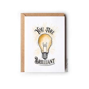 Vous êtes brillant // Carte de vœux 5x7, Carte de vœux vierge, Carte d’appréciation