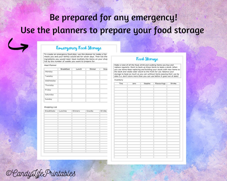 Printable Emergency Preparedness Planner Bundle • Worksheets • 72 Hour ...