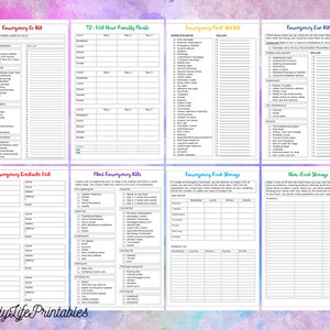 Printable Emergency Preparedness Planner Bundle • Worksheets • 72 Hour ...