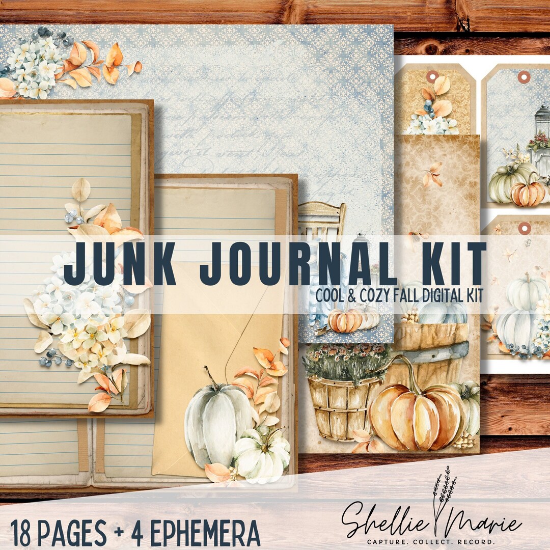 Fall Cool and Cozy Digital Journal Kit Vintage Printable - Etsy