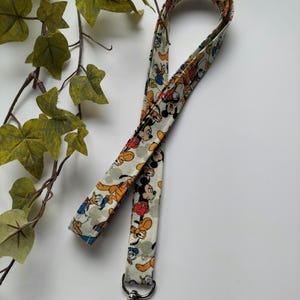 Disney inspired lanyard. Mickey fabric. Lanyard. Key fob. Handmade