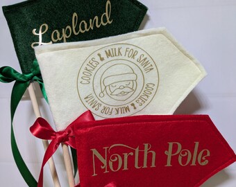 Handmade Christmas flag. Christmas decorations. Christmas pennant