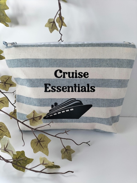 Handmade Zipped Toiletry Pouch: Cruise Holiday Essentials Bag