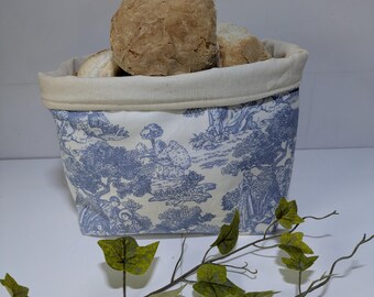 Fabric storage basket. Gift basket . Nursery storage.Fabric plant pot. Fabric basket.