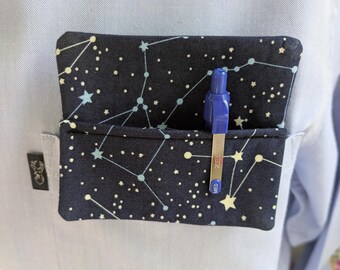 Pen pocket organiser.Fabric pocket Pen Holder: Pocket protector Healthcare.Nurse. Caregiver.Teacher, Doctor, Office, Lab tech