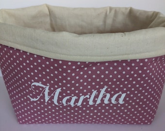 Fabric storage basket. Gift basket . Nursery storage.Fabric plant pot. Fabric basket.