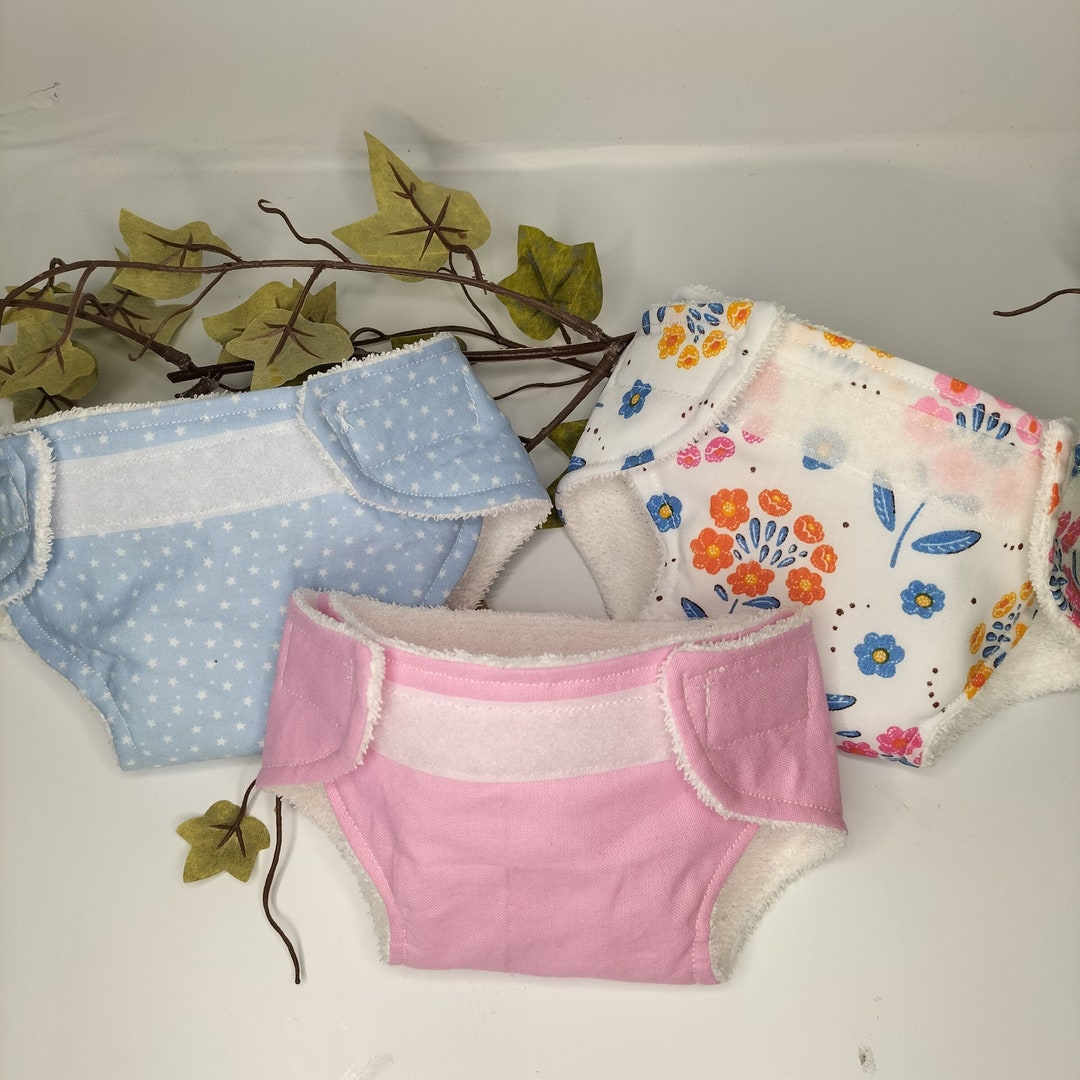 Doll Diapers. Set of 3 Baby Doll Nappies. Doll Nappies. Etsy