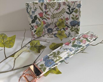 Handmade liberty fabric Gift Set: Card holder. Key Fob . Card Wallet