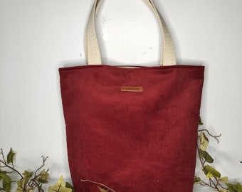 Handmade corduroy bag. Corduroy bag. Winter bag. Craft bag. Lunch bag. Mothers day.