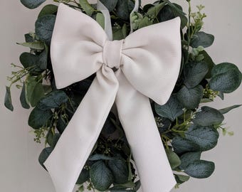 Christmas bow. Christmas decor. Door decoration. Wreath bow.Handmade