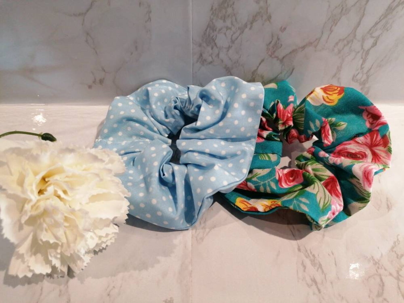 2 scrunchies . Hair elastic Hair accessory. Handmade Etsy