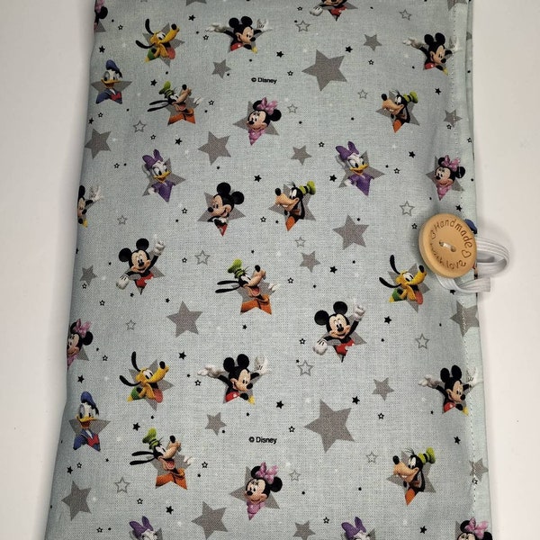 Baby wallet. Nappy clutch. Nappy pouch. Mickey fabric.Wetwipe pouch