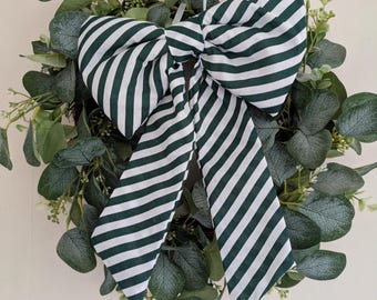 Christmas bow. Christmas decor. Door decoration. Wreath bow.Handmade