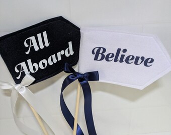 Handmade Christmas flag. Christmas decorations. Christmas pennant. Polar express