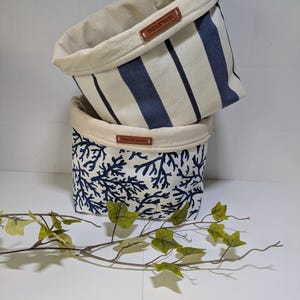 Fabric storage basket. Gift basket . Nursery storage.Fabric plant pot. Fabric basket.