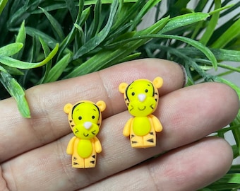 Earring Winnie the pooh polymer clay-  Eeyore earring - Tigger made of polymer clay earring