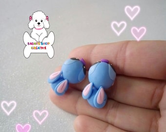 Stitch Bite Earrings Lilo & Stitch Polymer Clay Earrings Handmade Disney Gift Handmade Clay Earrings Memorial Day Gift Idea Cute Stitch Bite