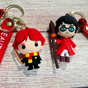 Keychain Wizard Magic School Keyring keychain Red Hair Wizard Boy Bag Charm Keyring Ornament Bag Purse Charm Accessories Magic Boy