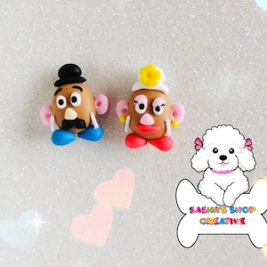 Earrings Polymer Toy Story Clay Mr. & Mrs. Potato Head + Friends | Gift Toy Story Set: Potato Head Clay Earrings for Pixar Fans halloween