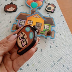 keychain  Carl Ellie UP Movie key holder house Gift for a New Homeowner anniversary gift Housewarming Gift Balloon House Entryway Organizer