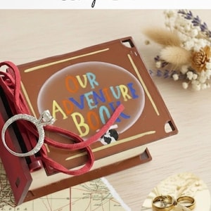 Up Ring Box Our Adventure Book Up Movie Inspired Engagement Ring  Wedding Box Adventure is Out There Proposal Anniversary Gift Couple Epoxy