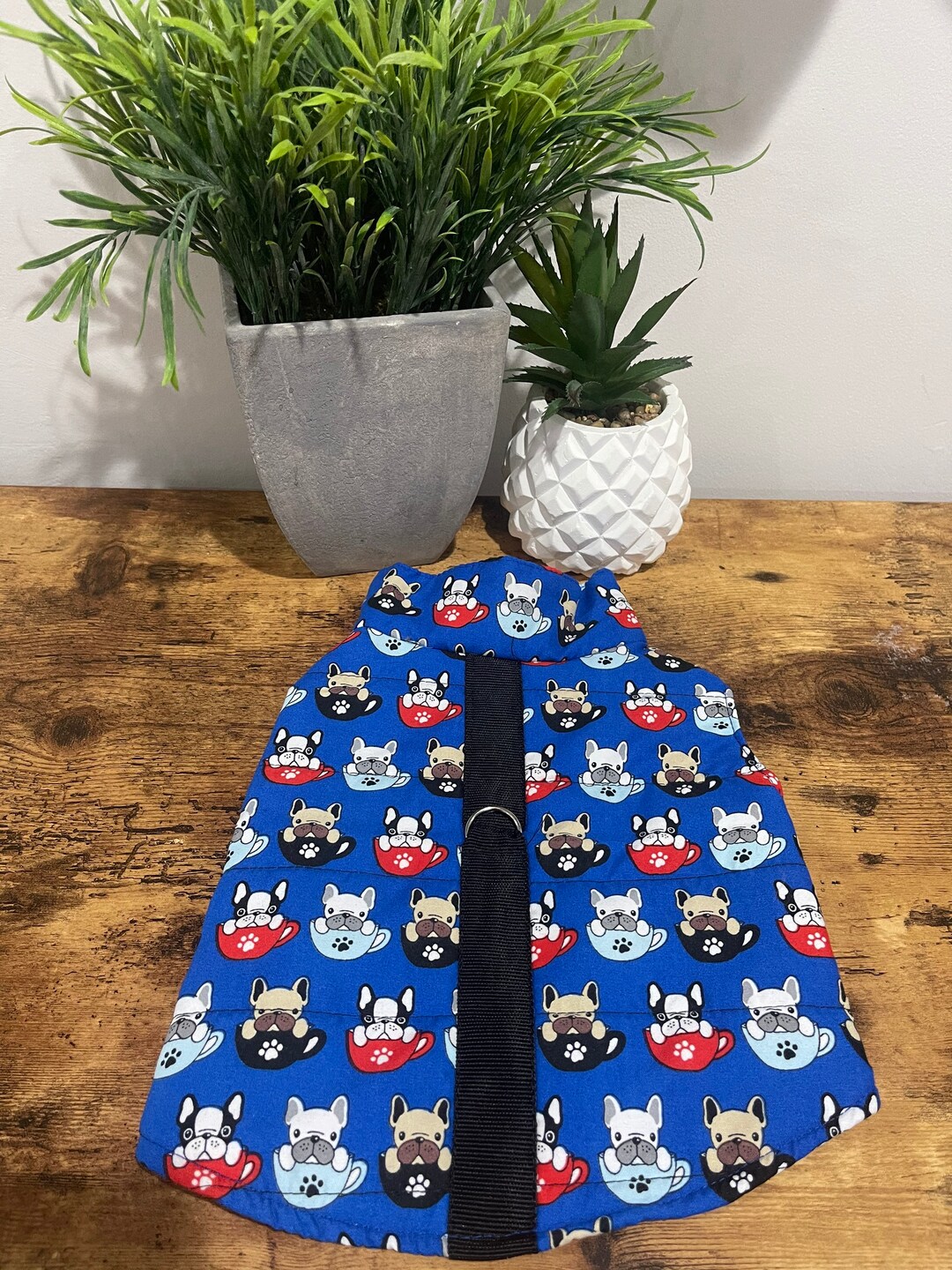 Dog Windproof Dog Vest Dog Apparel Dog Jacket With Leash Ring Blue Etsy