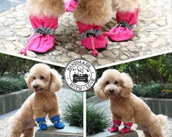 Dog Shoes, Pet Dogs Shoes Reflective, Boots Paw Protector, Anti-Slip Dog Accessories Shoes Pet Shoes Shoes Breathable Booties for Dog