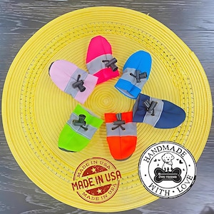 Reflective Dog Boots: USA Made, All-Weather Paw Protection, Set of 4