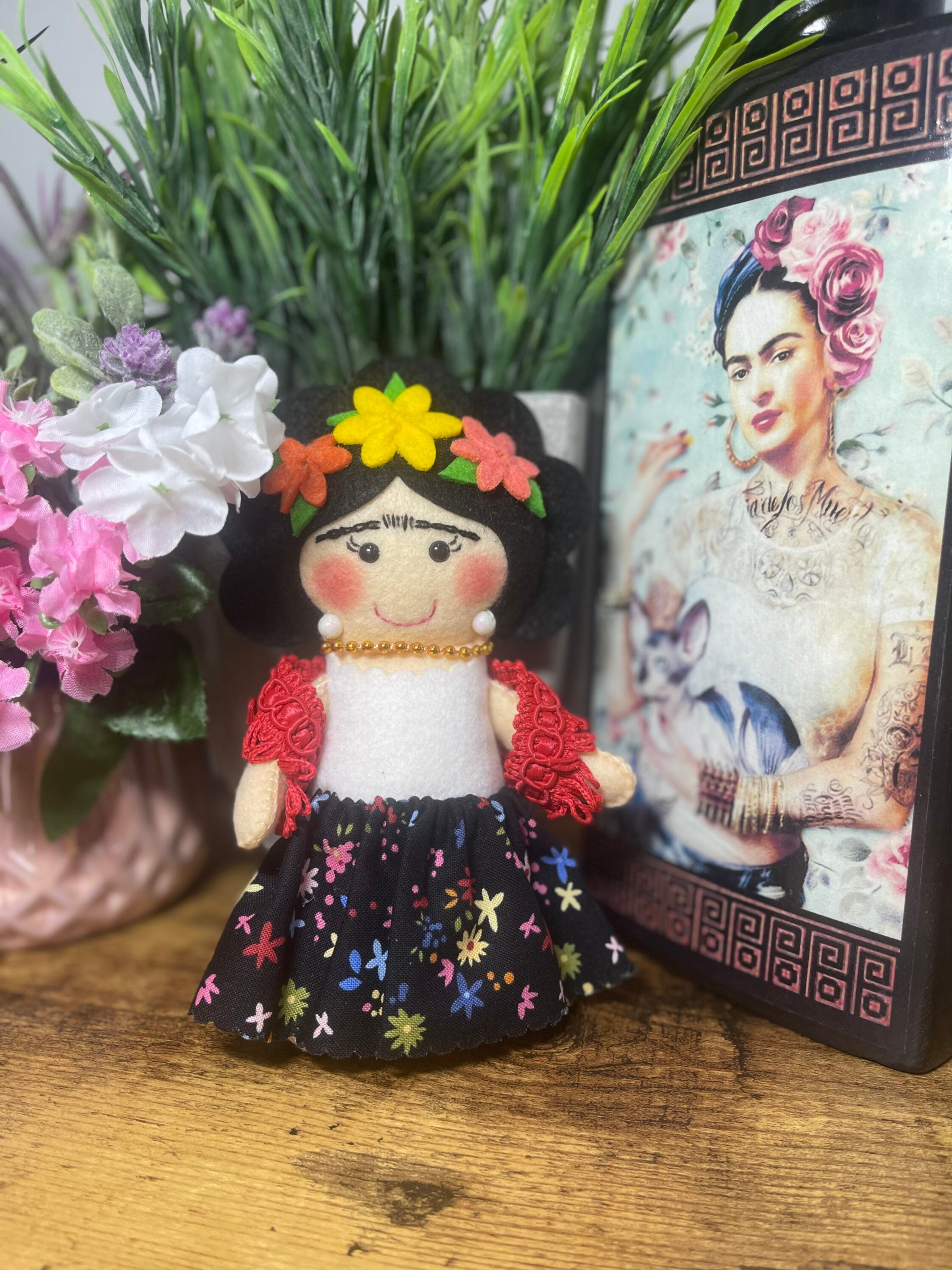Frida Kahlo Doll felt Doll Handmade felt plushies | Etsy