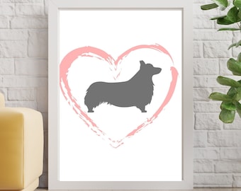 PRINTABLE Corgi Wall Art, Perfect Gift for Dog Moms, Decor for Little Girl's Room, Budget-Friendly Christmas Gift, Dog Decor, Corgi Mom Gift