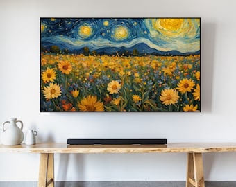Van Gogh Sunflowers Animated Wallpaper: Samsung TV Ambient Mode (Digital Download)