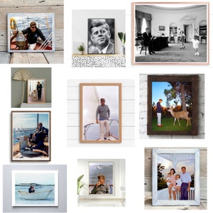 JFK Art Collection, 10 Rare Vintage JFK, Kennedy Family Photos, Archive Images, White House Press Photos, Teacher Gift Set, Classroom Poster