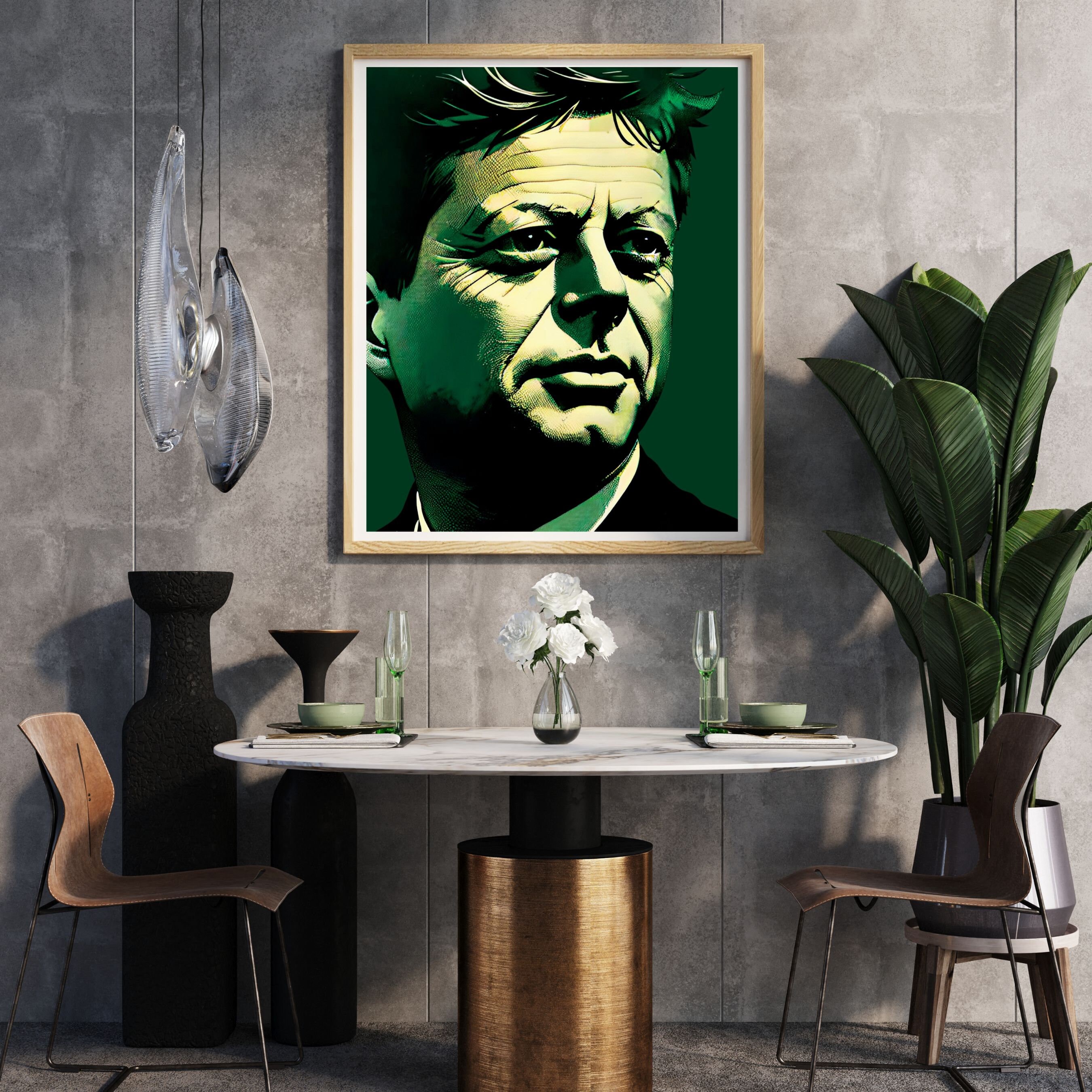 JFK Pop Art Portrait, Printable President John F. Kennedy Digital ...