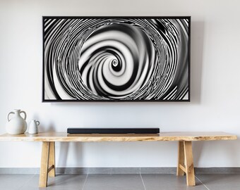 Hypnotic Spiral Animated TV Art: Modern Optical Illusion (Digital Download)