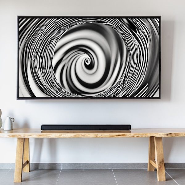 Hypnotic Spiral Frame TV Art Spinning for Animated Trippy Background for Samsung TV, Computer, iPhone Lockscreen Wallpaper for Apartment