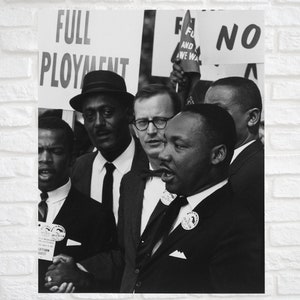 Martin Luther King Vintage Photo Poster, Civil Rights Movement Memorabilia, Black History Month Art for Classrooms, Civil Rights March, Gift