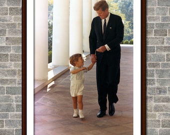JFK and Son Photo Print, Rare White House Memorabilia (Digital Download)