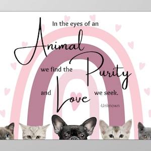 Veterinarian Offices Poster, Inspirational Pet Quote Digital Print for Animal Lovers, Printable Poster for Animal Clinics, Gift for Vet