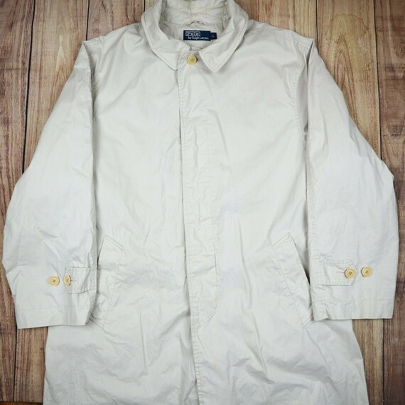 Mens Polo Ralph Lauren Trench Coat Beige Winter Ov