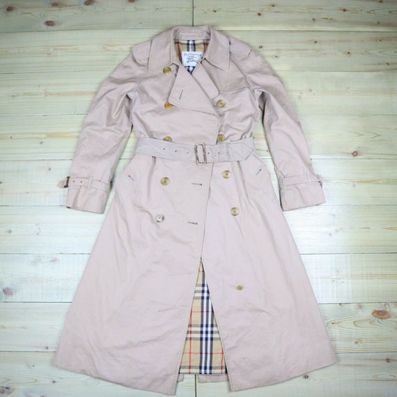 Burberry Womens Trench Coat Beige Nova Check Vinta