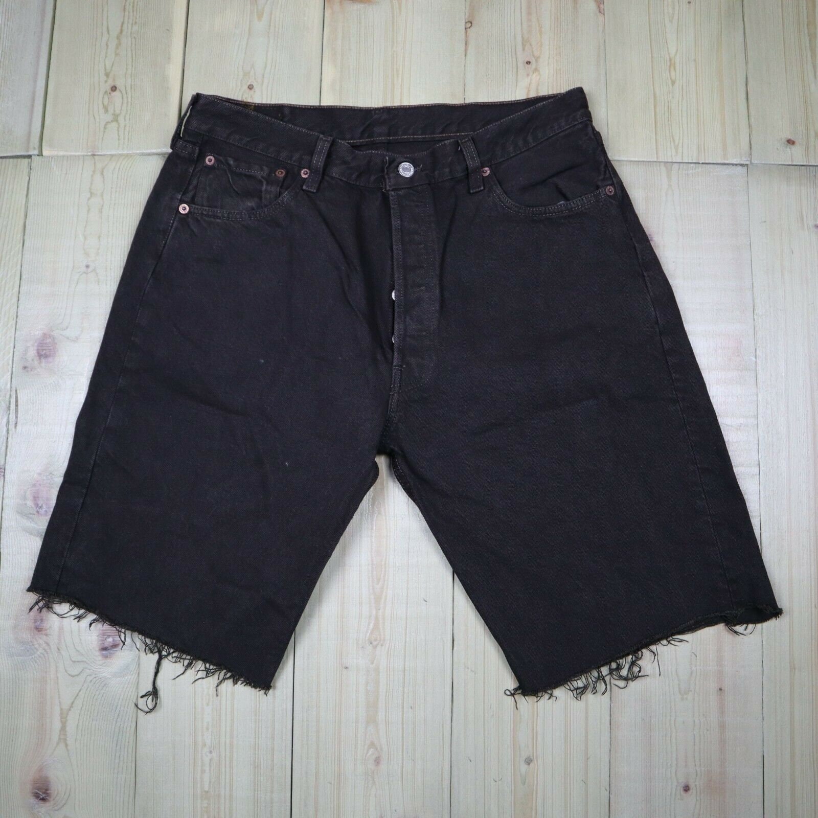 Mens Vintage Levis 501 Denim Shorts Red 