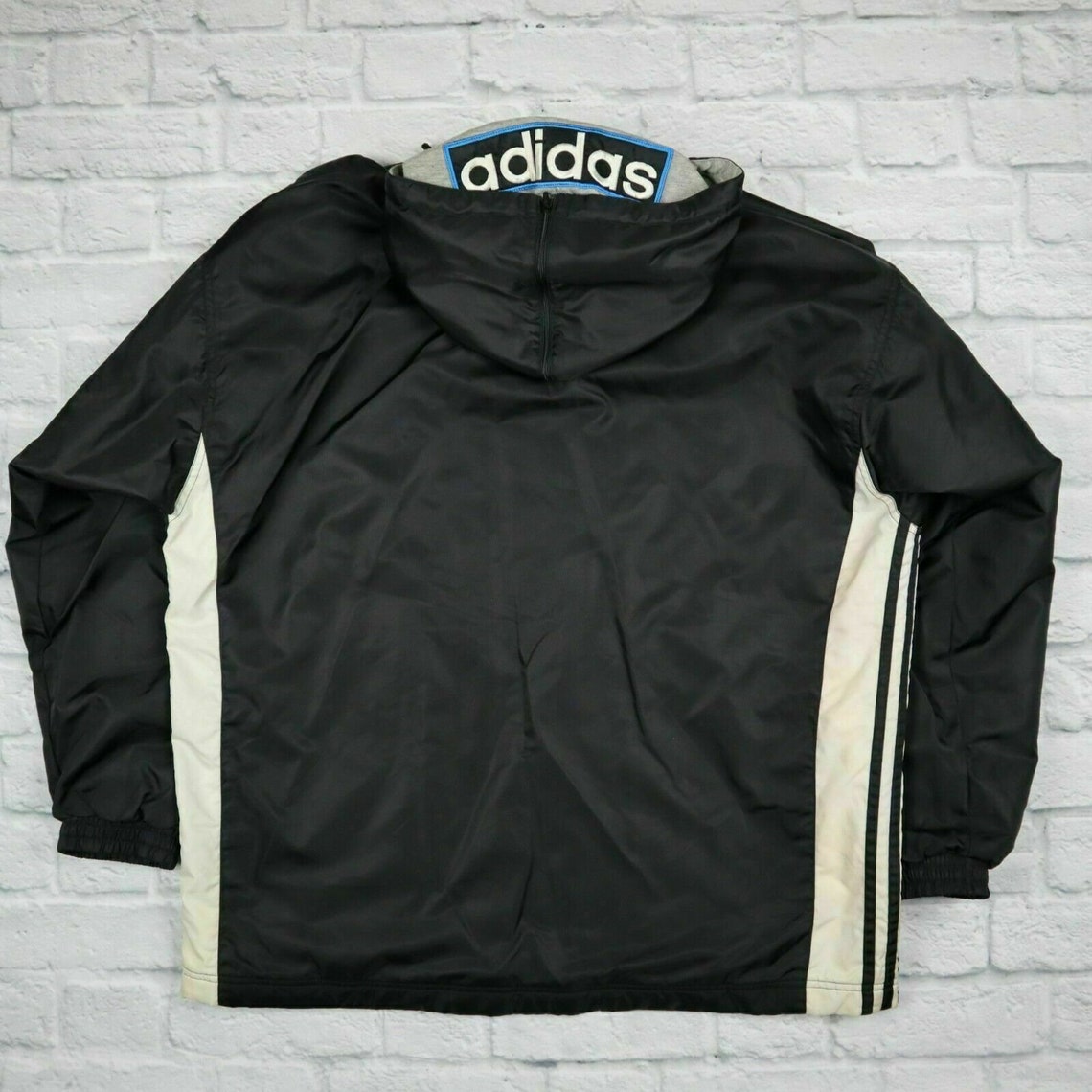Adidas Mens Vintage Jacket 90s Logo Vintage Winter Coat Black Etsy