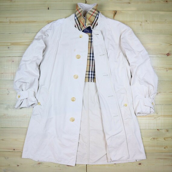 Burberry Women Trench Coat Beige Nova Check Mac Tr