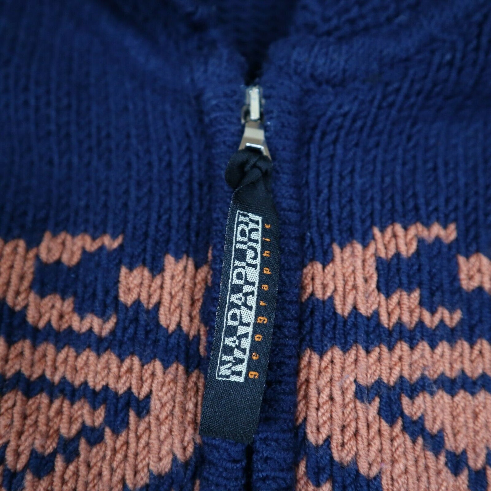 Vintage Napapijri Knitted Wool Cardigan Blue Size Small | Etsy