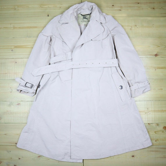 Burberry Women Trench Coat Beige Nova Check Mac Tr