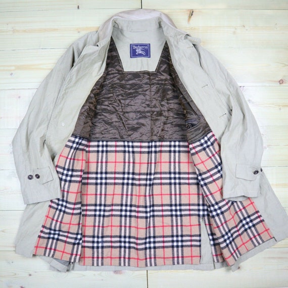 Burberry Trench Coat Size 46 Beige Nova Check Mac