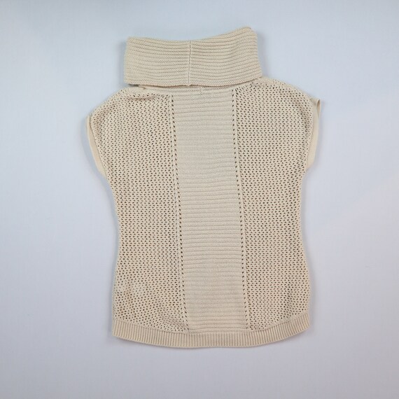 Oasis Womens Jumper Beige M Sleeveless Knitted Used Vintage