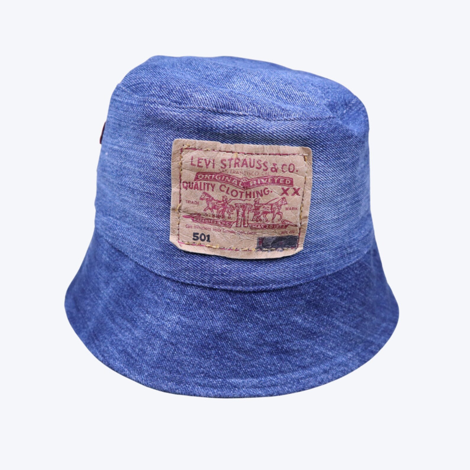 Levis Mens Womens Denim Bucket Hat Remade From a Vintage Item Etsy